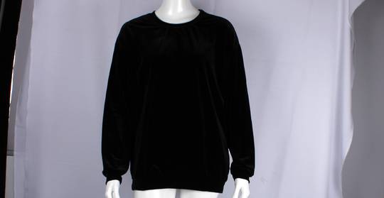 ALICE & LILY winter warm velvet top black Sizes S,M,L,XL. STYLE: AL/531/BLK